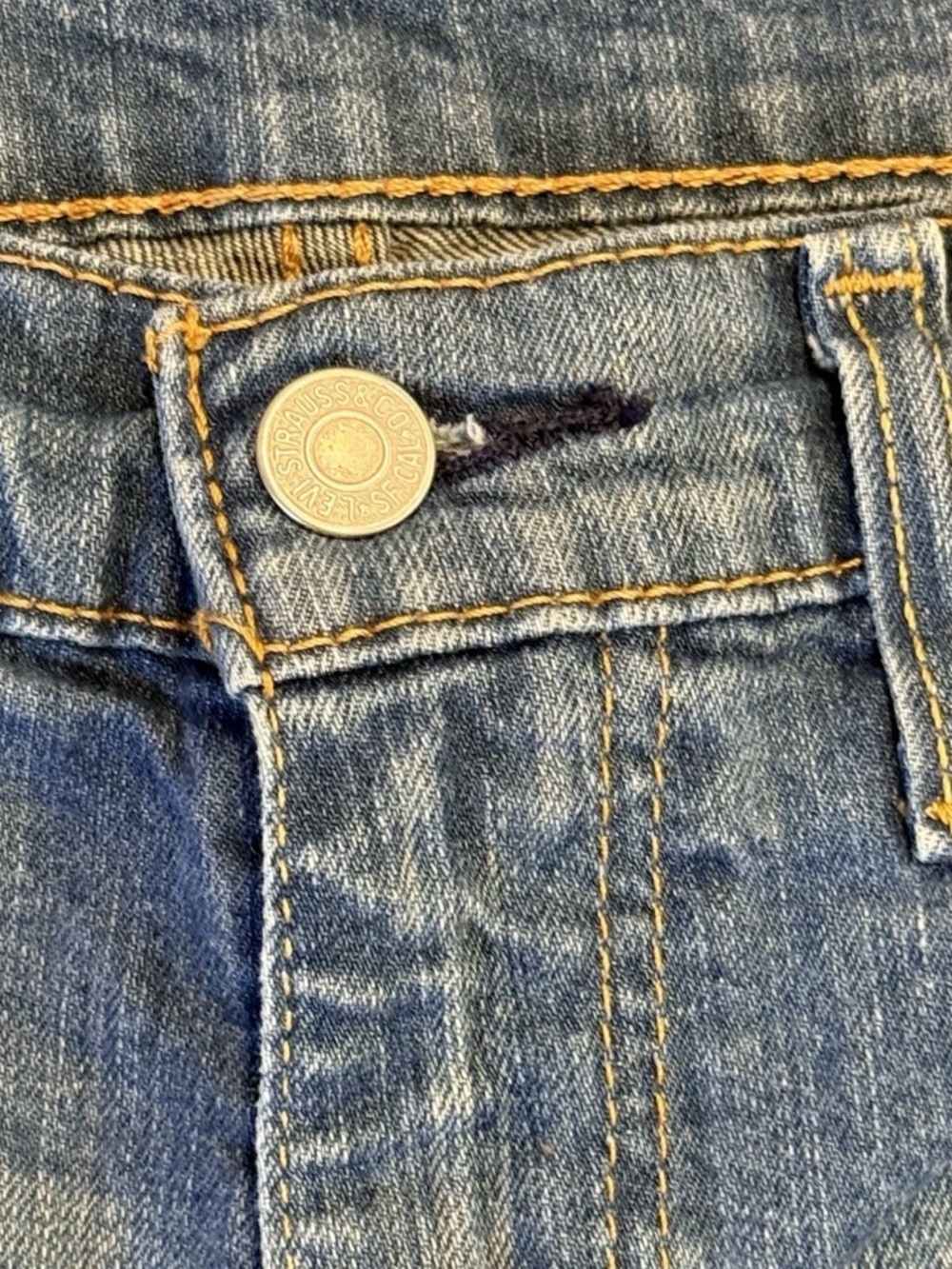 Levi's 513 Slim Straight Jeans W29 L32 Medium Wash Blue Men - Picture 4 of 11